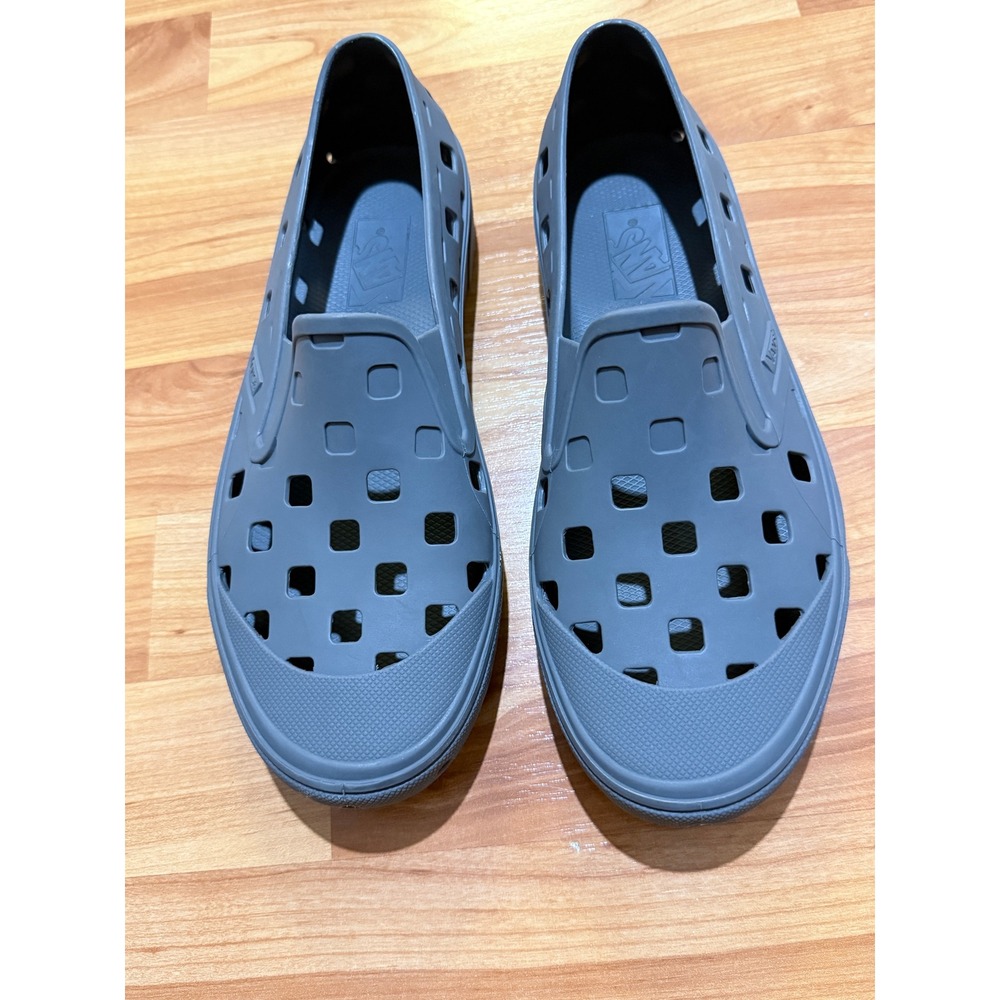 Vans Trek Slip-On Gray Rubber Water Shoes Mens 7 Womens 8.5 ~ Sanitized
